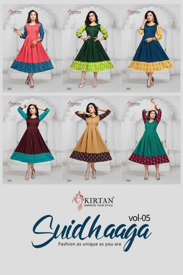 Kirtan Suidhaaga 5 Rayon Daily Wear Designer Latest Kurti Collection
